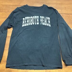 Rehoboth Beach Men’s Navy Long Sleeve Tee P2P 20” and 27” Long